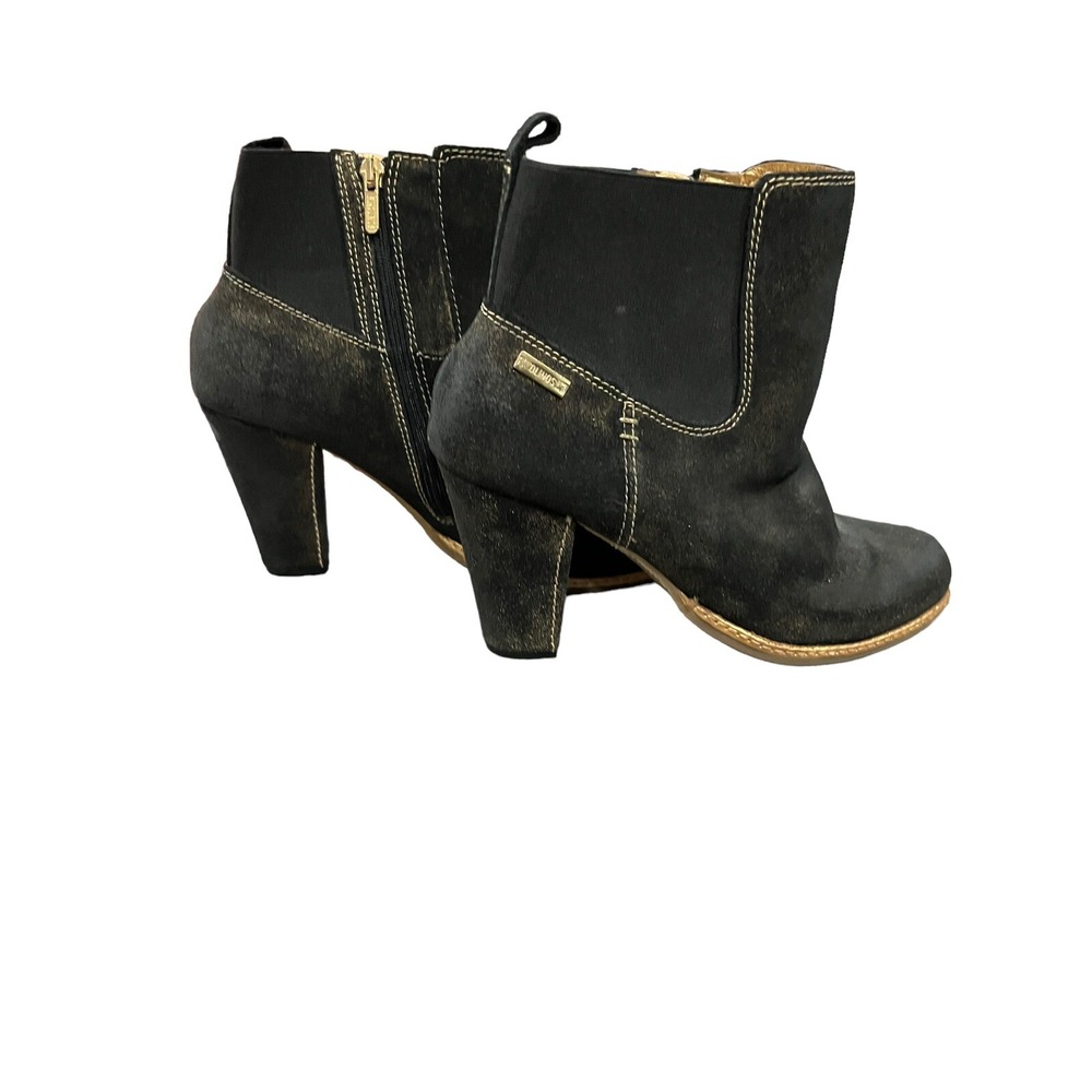 PIKOLINOS Dark Brown With Gold Ankle Suede Bootie/Side Zip EUR 41/US 10-10.5 - Picture 2 of 11